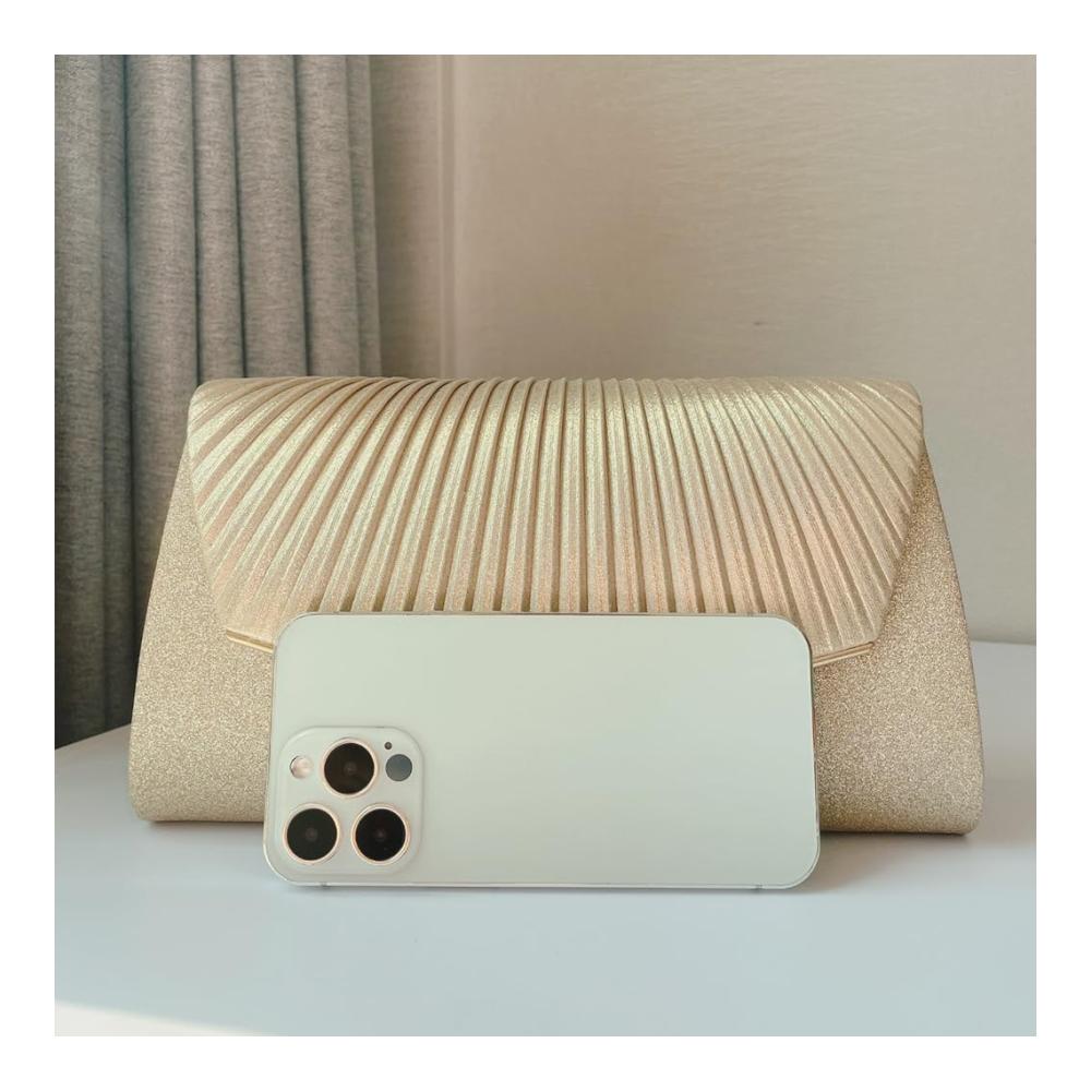 Funkelnde Clutch mit Abnehmbarer Kette - Elegante Abendtasche für Frauen ideal für Abschlussball Hochzeit und Bankette