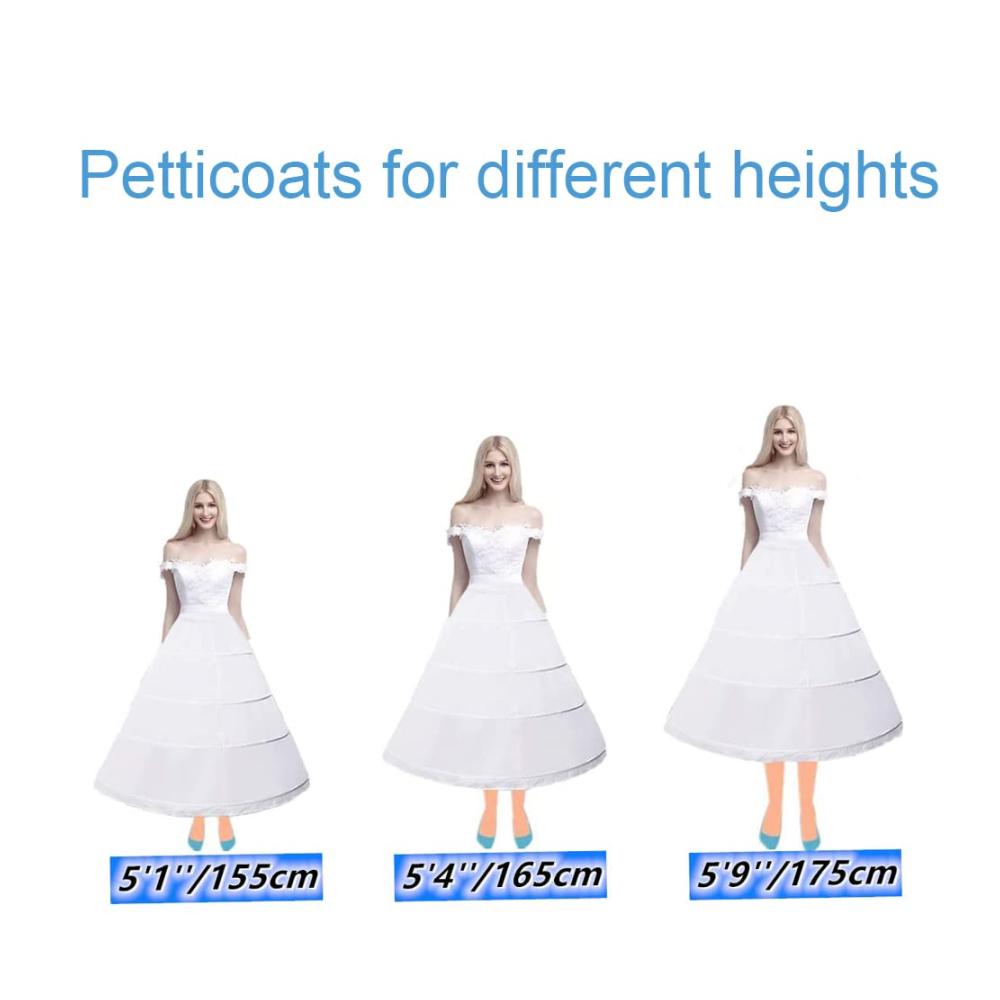 Verstellbarer 3-Ring Reifrock für Braut- und Ballkleider Damen Unterrock Petticoat für Hochzeitskleider und Krinoline