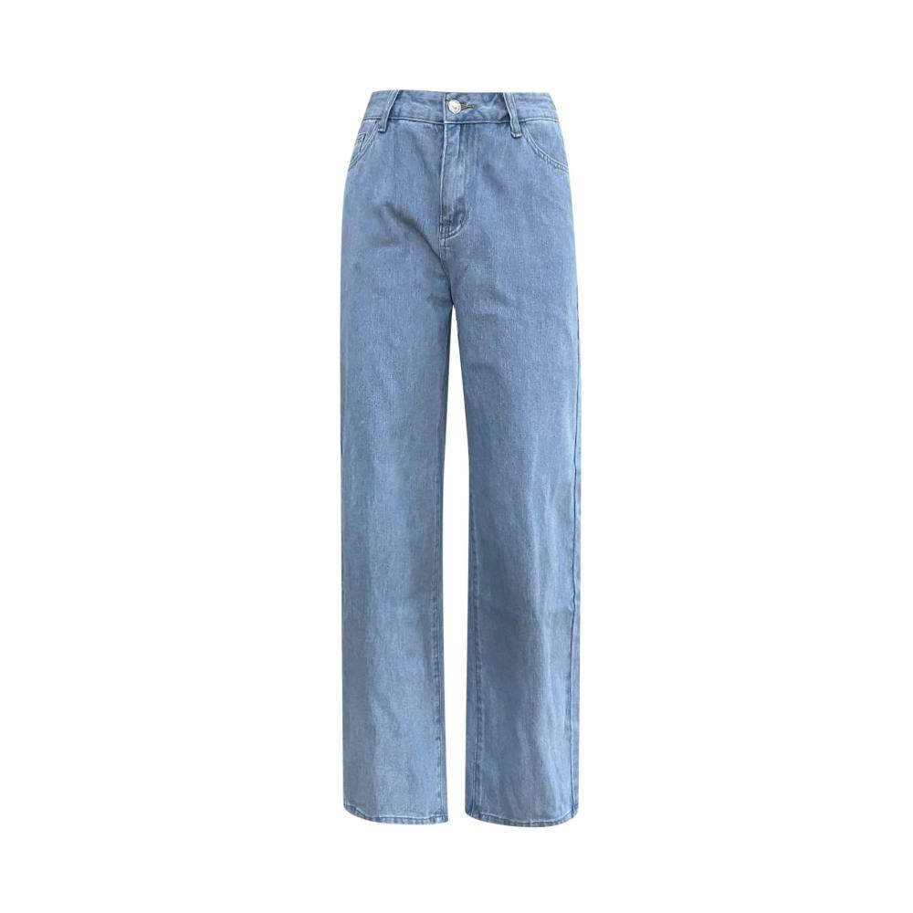 Damen Baggy Jeans High Waist Straight Leg Lang - Weite Boyfriend Denim Hose mit Freizeit-Style - Streetwear Damenjeans Hosen