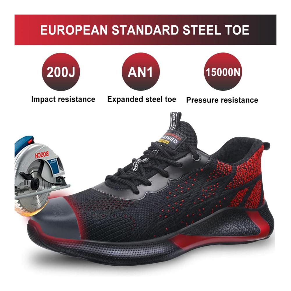 Sicherheitsschuhe S3 Leichte atmungsaktive Sneaker mit Stahlkappe für Herren und Damen - Sportlich Sommer 36EU-46EU