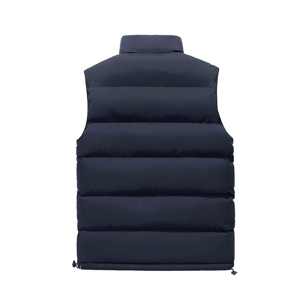 Herren Steppweste Schwarz | Bodywarmer Sportweste | Ärmellose Freizeitjacke | Kragenlose Warme Puffweste | Slim Fit Übergangsjacke M-2XL