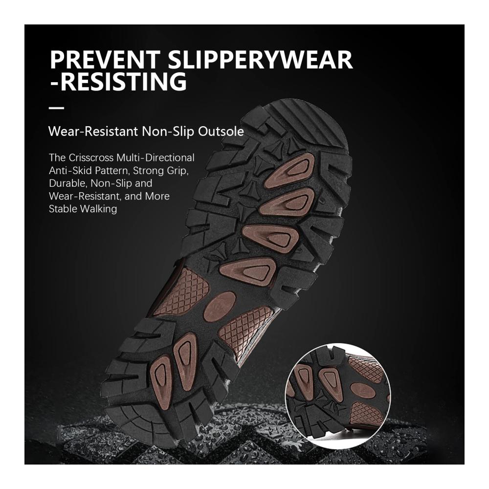 Kletterschuhe Herren - Leichte Wanderschuhe Wasserdichte Trekking-Sneaker Gelb Größe 41