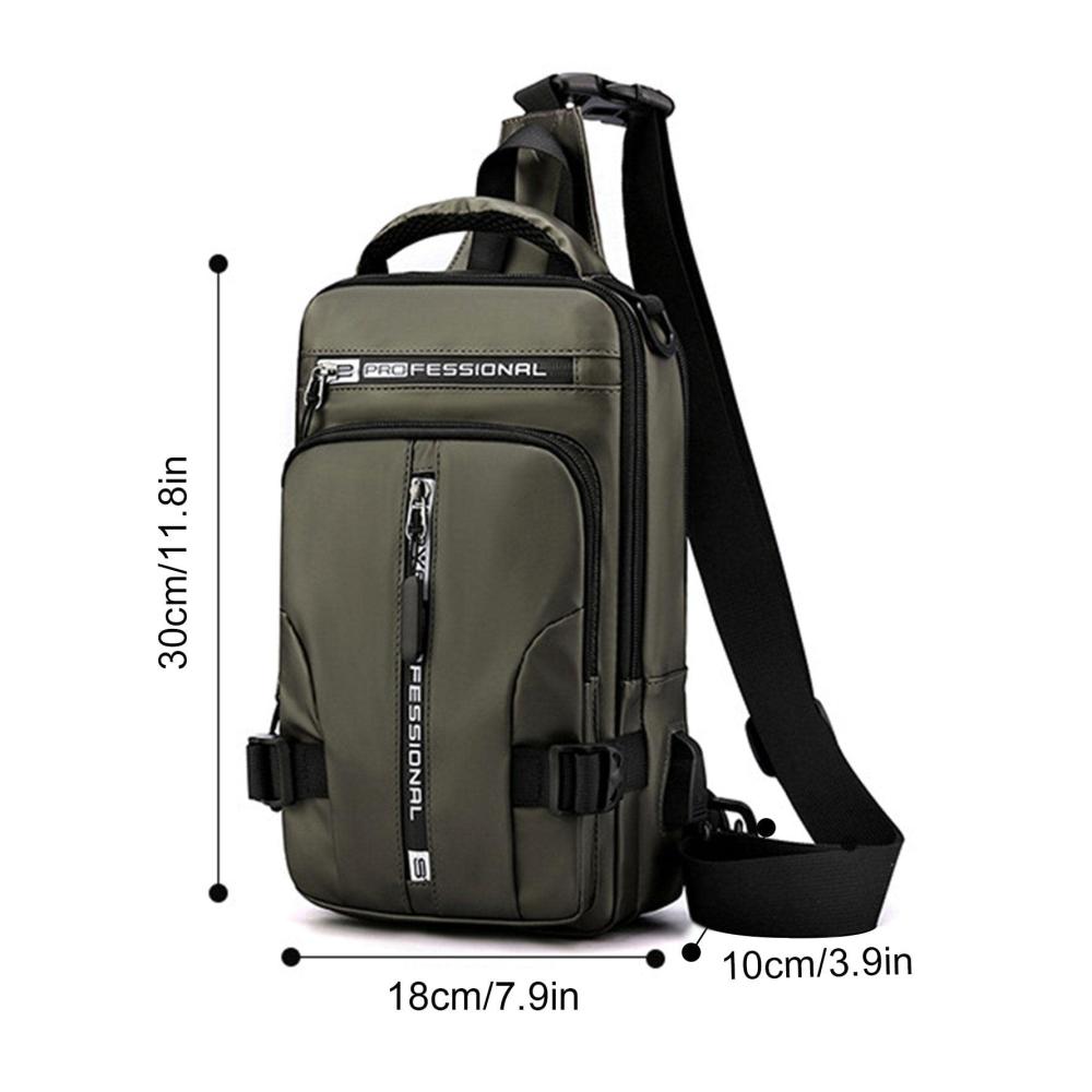 Multifunktionale USB-Lade-Sport-Schultertasche Diebstahlsicherer Rucksack für Herren und Damen - Ideal für Wandern Motorradfahren und den täglichen Gebrauch