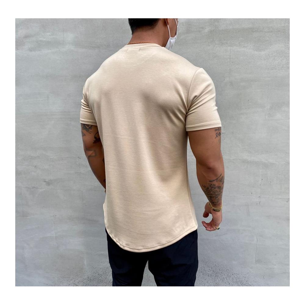 Baenxo Elastisches Sport-T-Shirt | Hochwertiges Muskelshirt aus 100% Baumwolle | Casual Kurzarmshirt für Sport und Freizeit