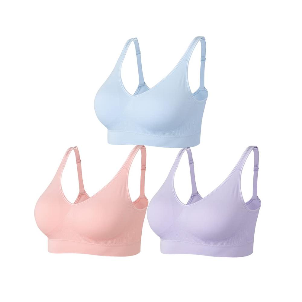 3er Pack Amazingjoys Damen Bustier BHs - Klassisch Bügellos Gepolstert & Bequem