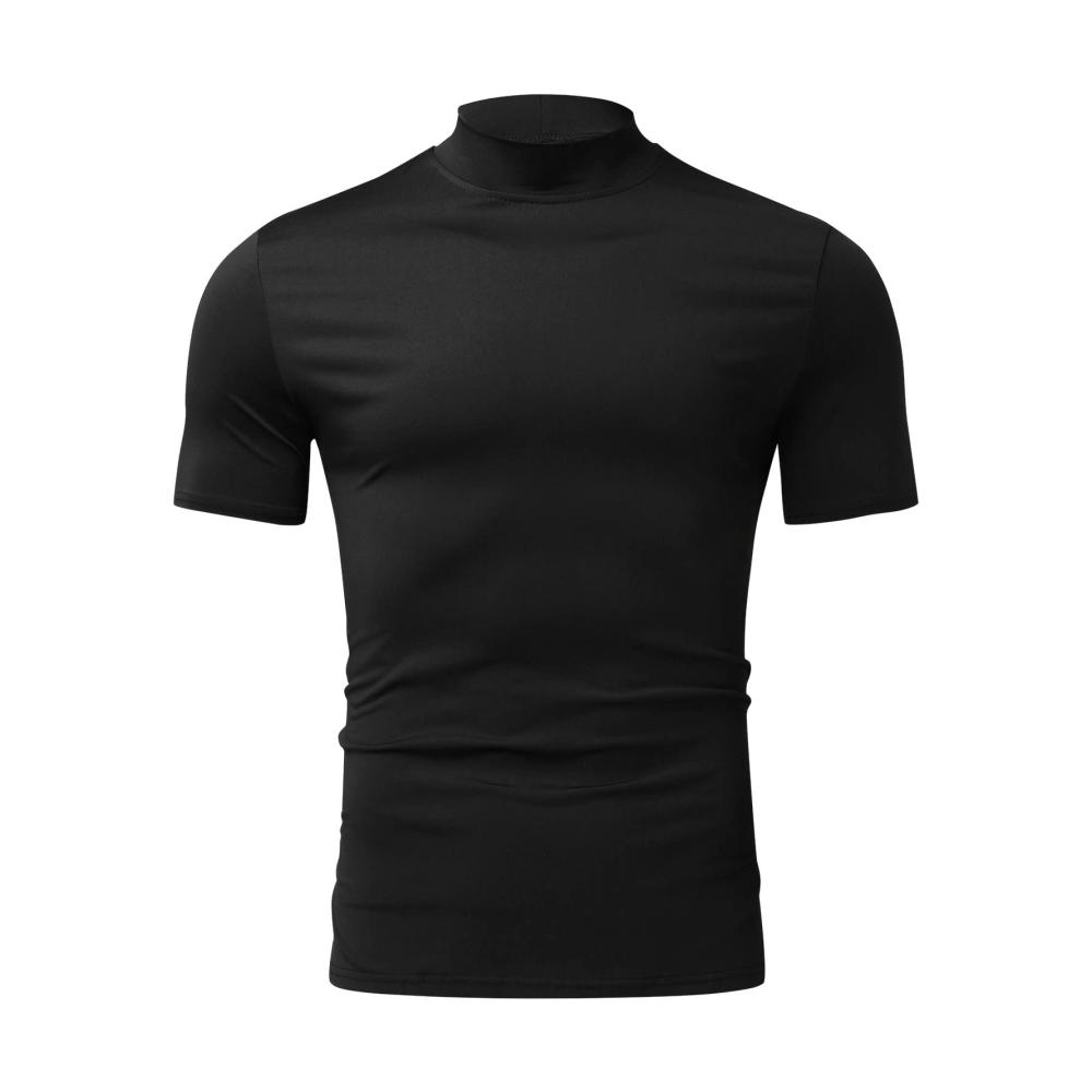 Herren Rollkragenpullover | Designer Kurzarm Pullover | Gestrickt Warm & Casual | Winter Tops mit V-Ausschnitt | T-Shirt Pack für Männer
