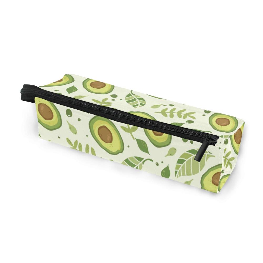 Avocado-Brillenetui mit Cartoon-Design | Organizer für Brillen Sonnenbrillen & mehr | Damen & Mädchen Brillenhalter | Weiche Box mit organischen Blättern
