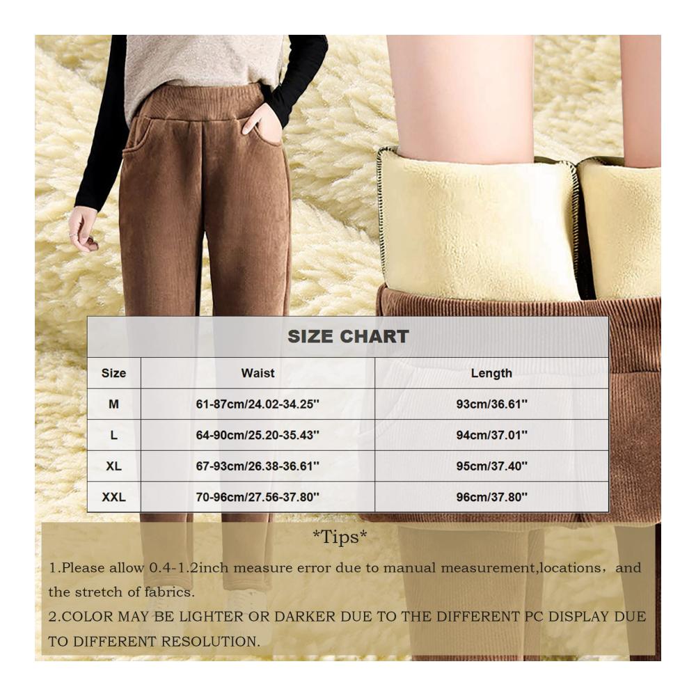 Wintermode Damen Cordhose mit High Waist und Thermofutter - Stilvolle Jogginghose für kalte Tage