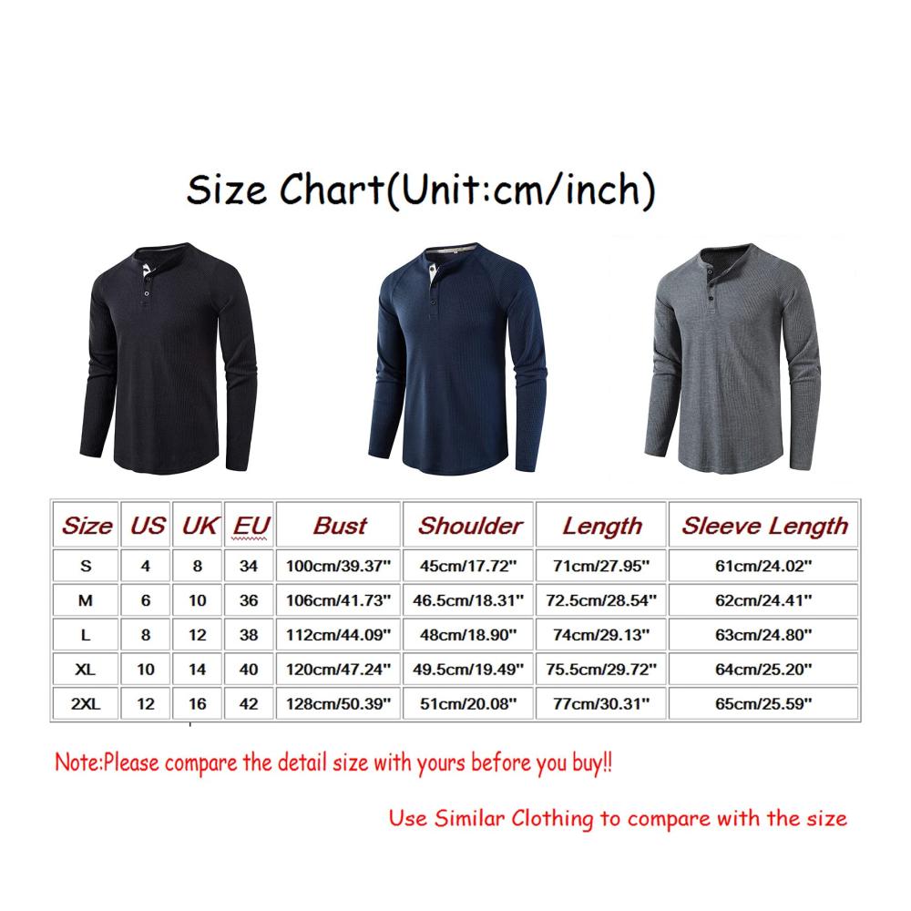 Langarmshirts Herren - V-Ausschnitt Henley T Shirt - Winter Thermo - Funktionsunterwäsche Oberteil - Warm Tops - ideale Begleiter für kalte Tage