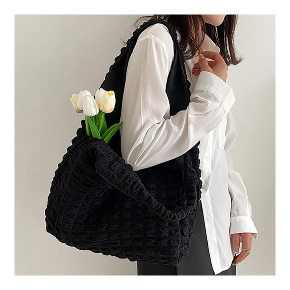 Gesteppte Damen-Shopper Leichte große Tasche für Reisen & Arbeit - Cloud Wolkenbeutel minimalistischer Stil Fluffy Einkaufstasche gepolsterte Handtasche mit hoher Kapazität