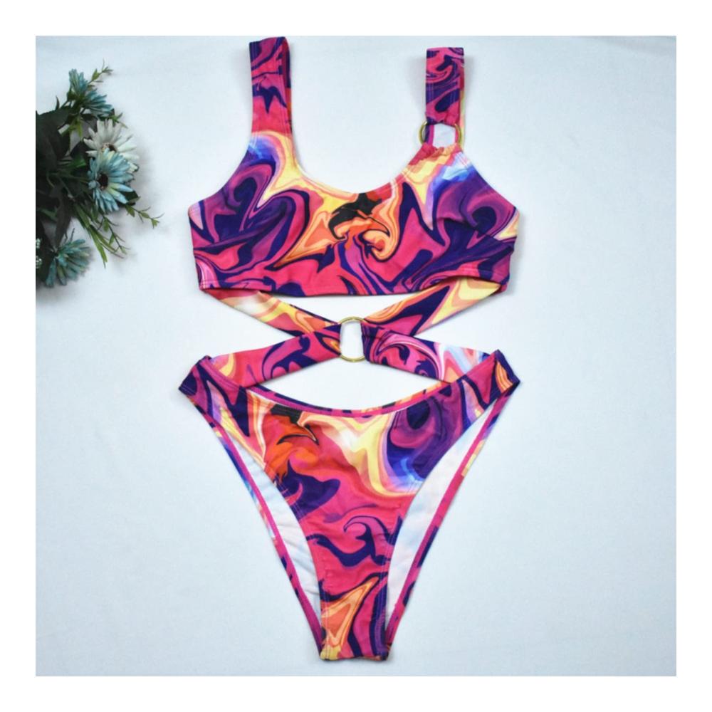 Monokini Damen Figurformender Einteiler in Schwarz für Sport und Strand
