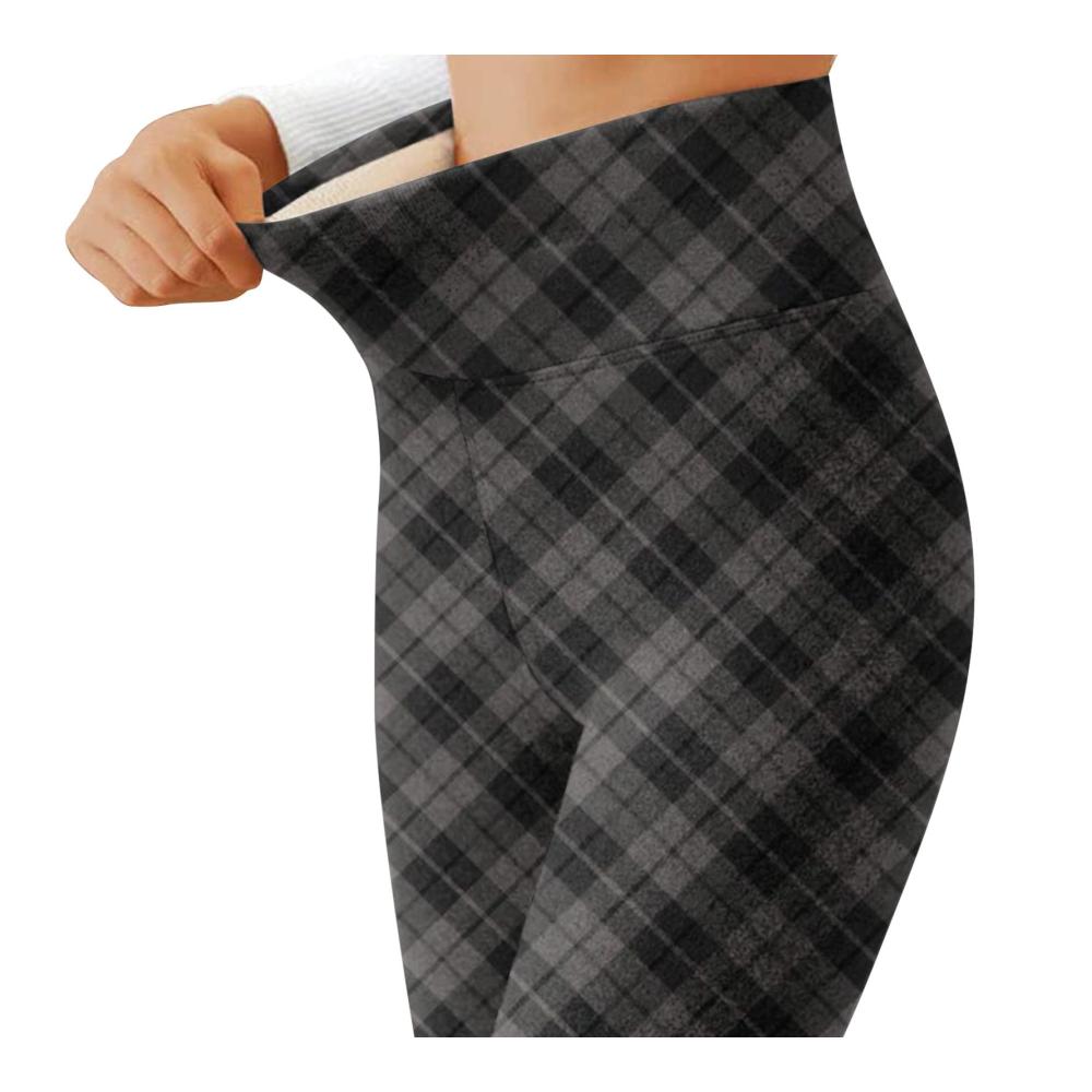 Warme Damen Thermoleggings mit Plüschfutter - Modische Winterhose für Outdoor-Sport und Training