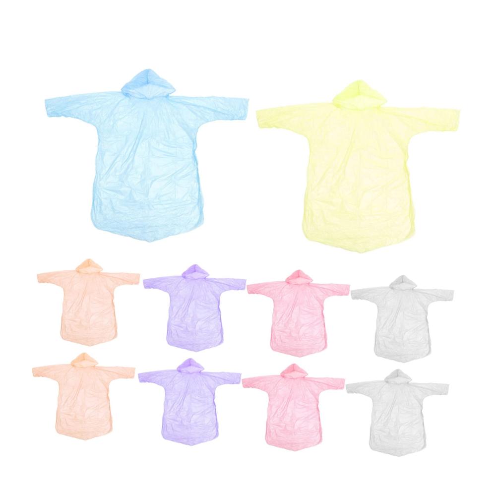 20 Stück Transparente Einweg-Regenponchos für Kinder & Erwachsene | Kapuzen Regenanzüge aus Kunststoff | Praktische Regenjacken & -mäntel
