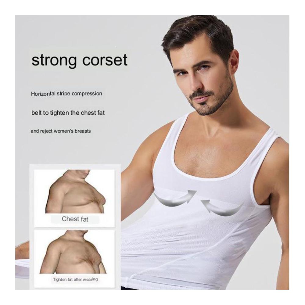 Herren Kompressions Tanktop SHAPERLUV Abs Slim Body Shaper für Sport