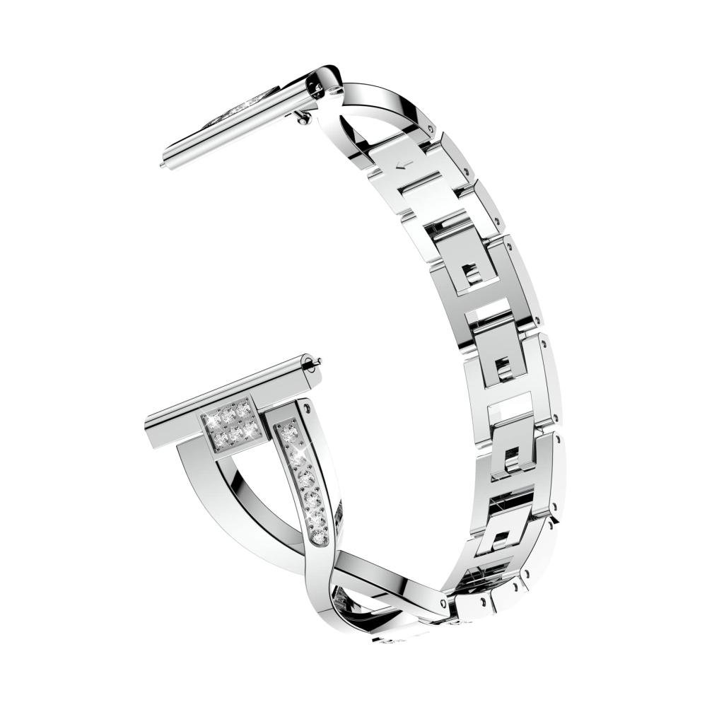 Galaxy Watch 5 Uhrenarmband - Damen Fitness-Armband aus Edelstahl mit Strassgliedern - Verstellbar für Watch 4 Classic & 5 Pro - MVRYCE (Y01
