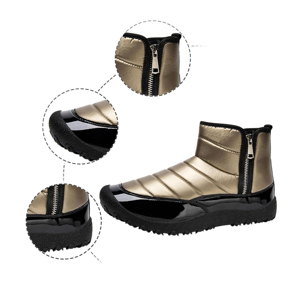 Winterstiefel Herren - Wasserdichte Schneeschuhe mit Warmfutter Atmungsaktivität und Traktion für Schnee- und Winterwandern