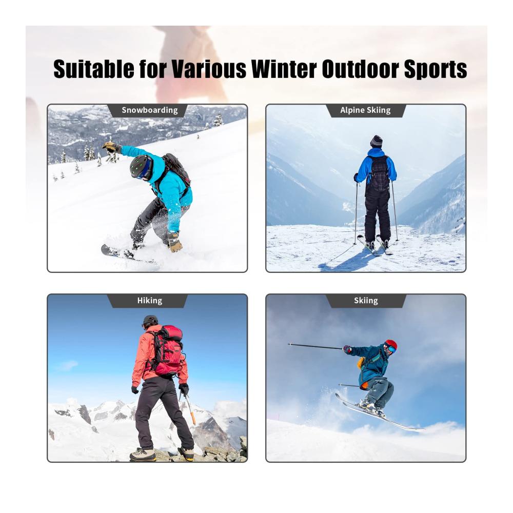 AOLI RAY Herren Skihose Snowboardhose mit Abnehmbaren Trägern - Wasserdicht Gefüttert & Winddicht - Ideal für Outdooraktivitäten