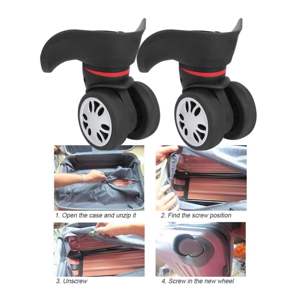 Mute Black Reisetasche mit Gepäckrad - Einfache Installation und Reparatur für bequemes Reisen