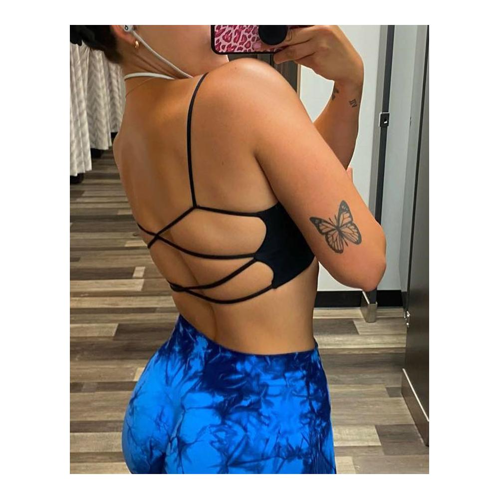 Rückenfreier Sport-BH Damen Yoga-Tops mit abnehmbaren Polstern perfekt für Workouts & Going Out