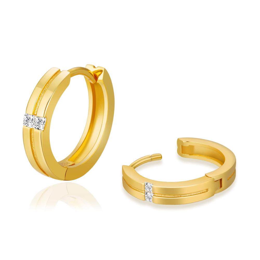 Mit Stein-14K Gold Vergoldet