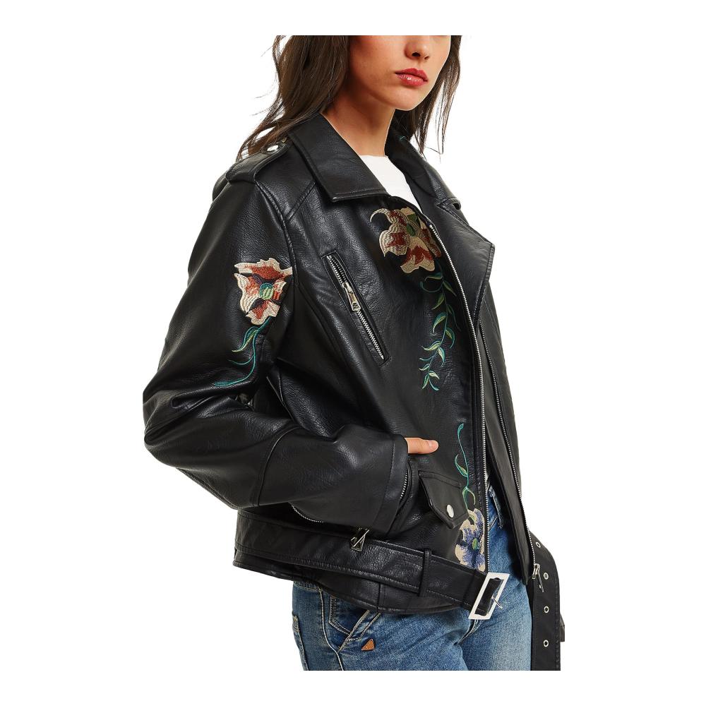 BELLIVERA Damen PU Lederjacke - Stilvoller Moto Biker Mantel für Frühling/Herbst