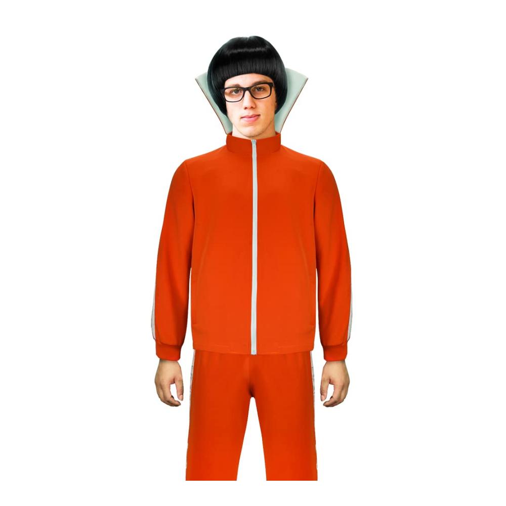 Funhoo Herren Orange Tracksuit - Sportlicher Jogginganzug mit Stehkragen für Outdoor-Aktivitäten und Cosplay-Kostüme