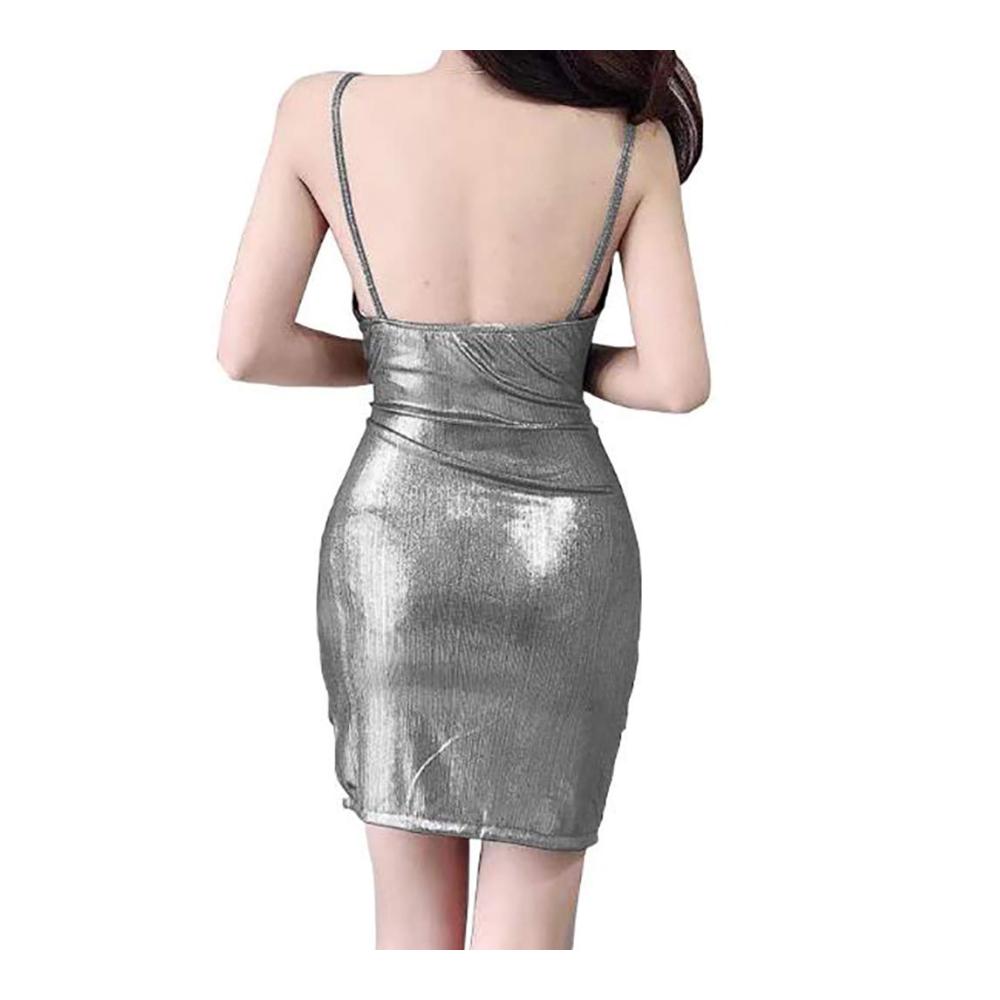 Charmante Sommer Partykleidung Rückenfreie Paillettenkleider für Damen - Sexy und trendy Abendkleider mit Tragekomfort - Perfekt für Urlaub und Strand - Umhängetasche inklusive