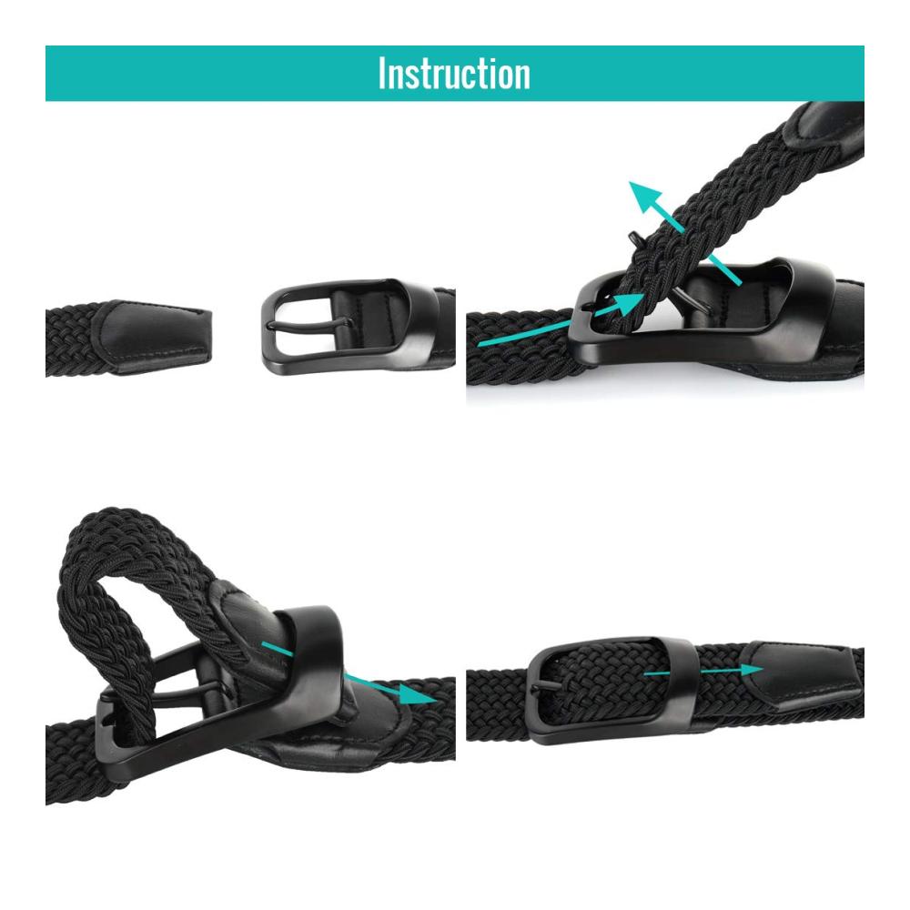 Arbeitsgürtel für Herren Elastischer Stretchgürtel in Schwarz Übergröße 110-180cm