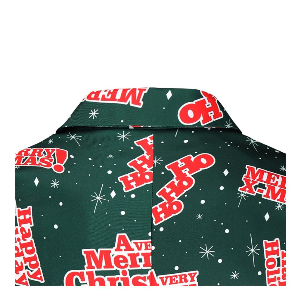 Herren Weihnachtsmann Bedruckte Anzugjacke - Festliche Gefütterte Jacke für Casual Herrenmode