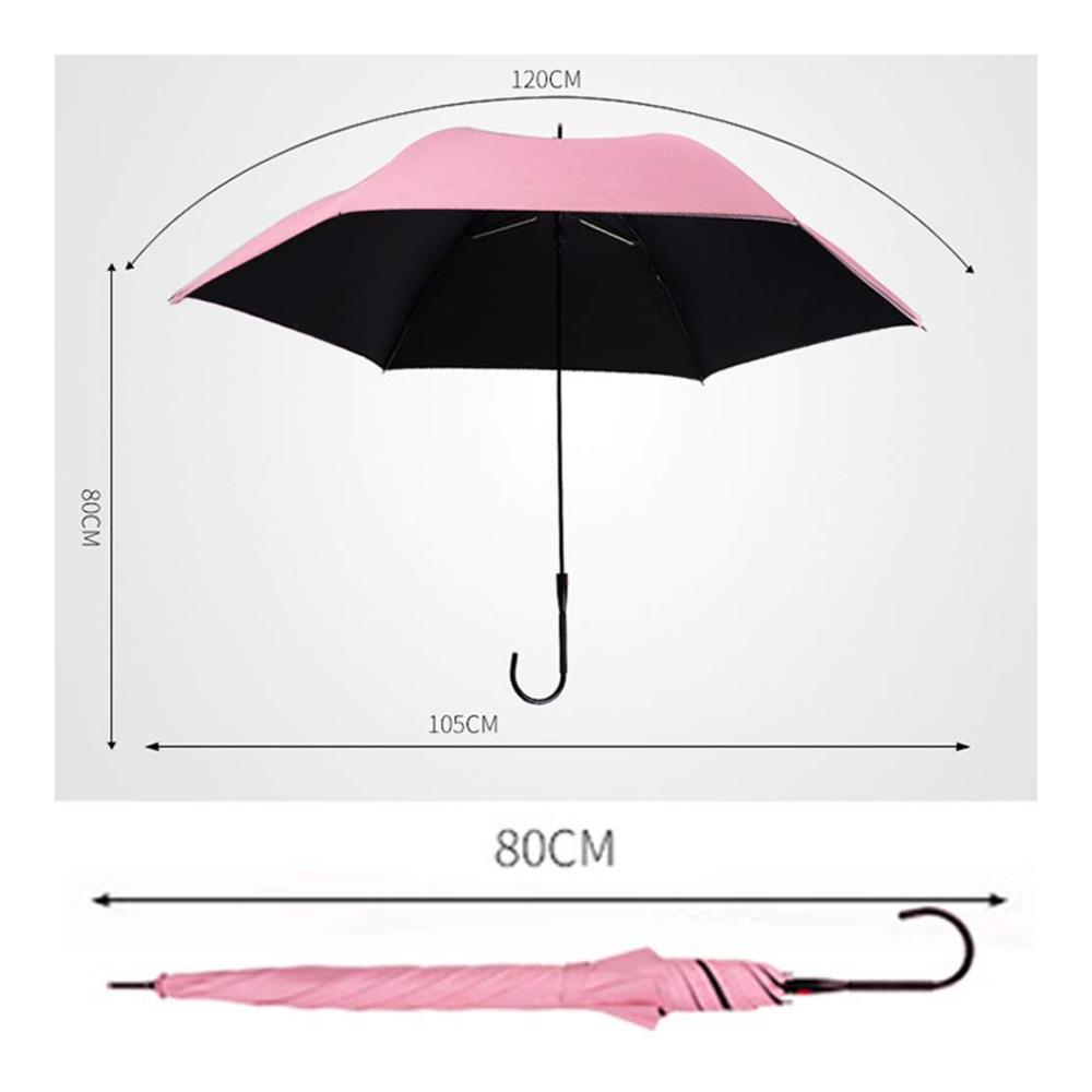 Klarer UV-Schutz Taschenschirm - Stilvoller kompakter Regenschirm mit frischem Druck und geradem Vinyl-Design