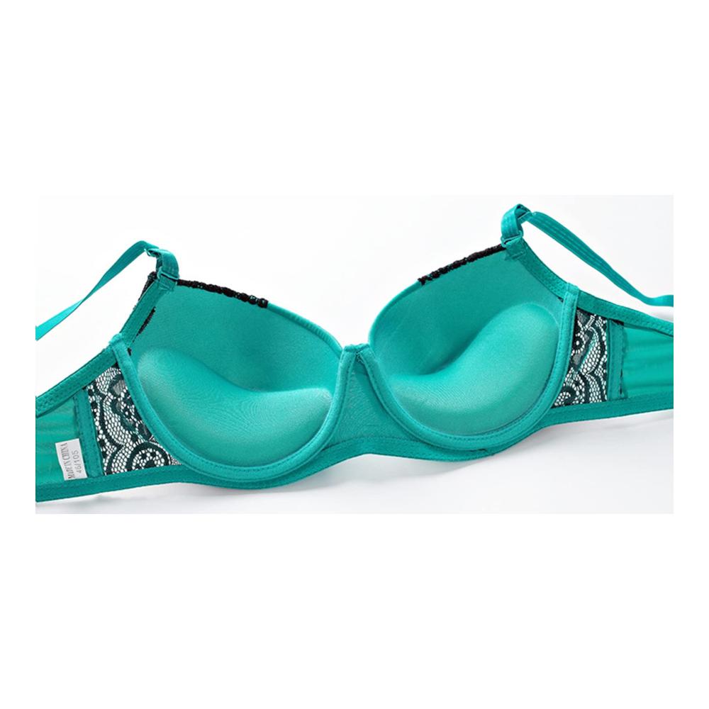 Damen BH und Höschenset - Sexy Spitzen-Bralette mit 3/4 Tasse Übergröße Hochdrücken Bügelunterstützung Minimizer Bequemer Tanga - Klassische Dessous für stilvolle Eleganz