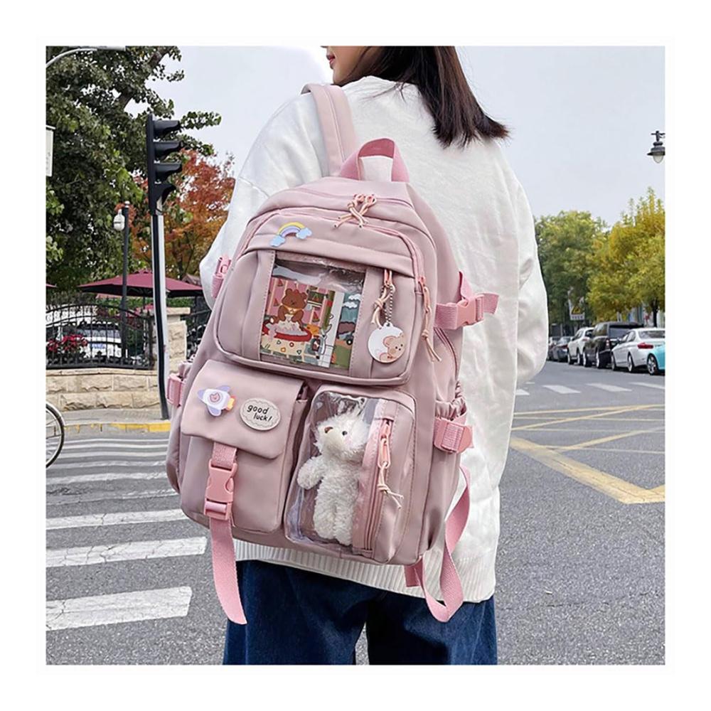 Kawaii Kaninchen-Backpack Süßer Kinder Rucksack für Mädchen & Teens - Große Kapazität Wasserdicht