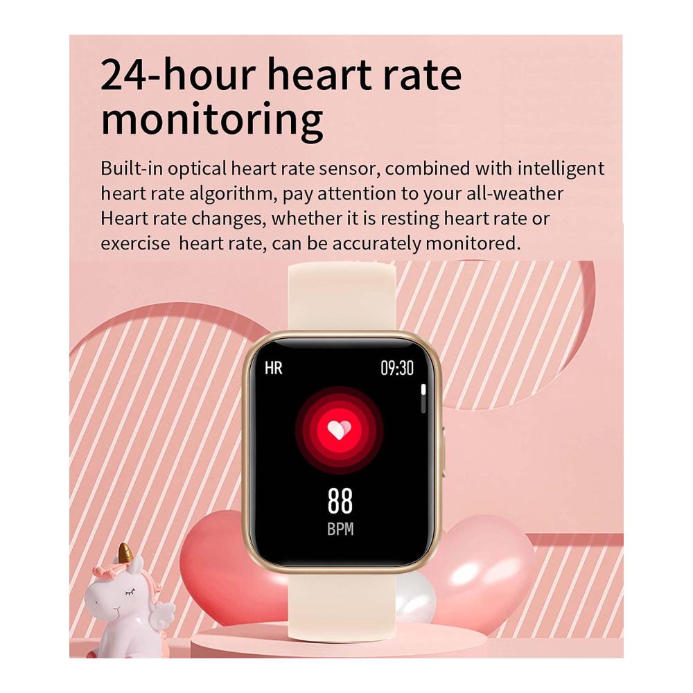 Fashion Smartwatch mit Telefonfunktion Lautsprecher Blutdruck Puls- und Kalorienzähler Schrittzähler Whatsapp 1.69 Zoll Touchscreen - Damen/Herren Fitnessuhr & Laufuhr