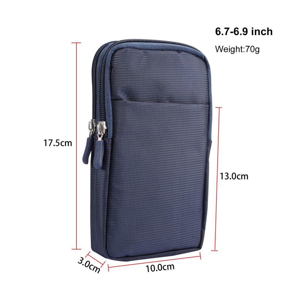 Outdoor Herren Hüfttasche mit Reißverschluss Gürtelschlaufe und Karabiner - Praktische Handy Gürteltasche für Wanderungen und mehr