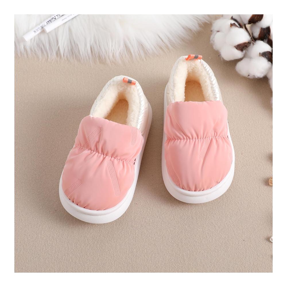 Winter Hausschuhe für Kinder - Baumwollgefütterte Pantoffeln für Mädchen und Jungen Warme Plüsch Hausschuhe Weiche rutschfeste Home Slippers für drinnen und draußen