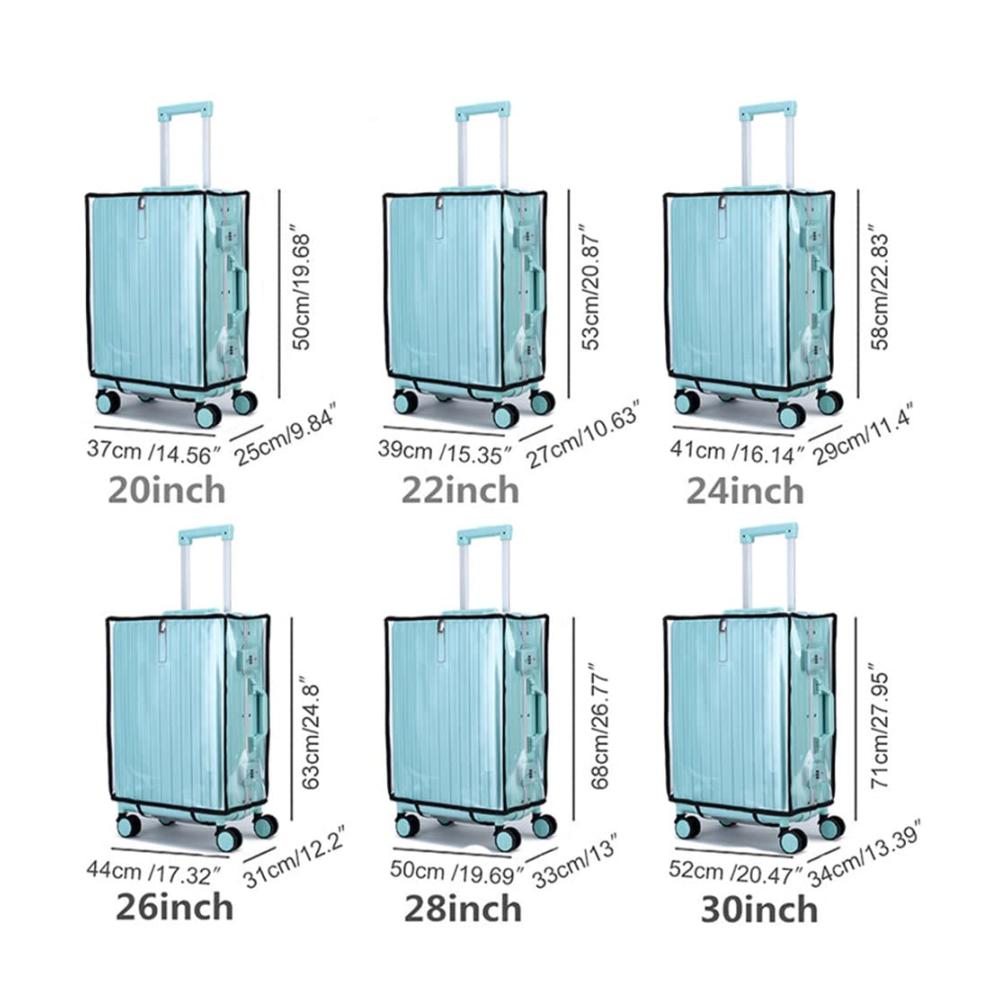 Koffer & Trolleys 28 Zoll Transparente PVC-Schutzhülle für staub- und wasserdichten Schutz – Wiederverwendbare Abdeckung für Reisekoffer und Trolleys