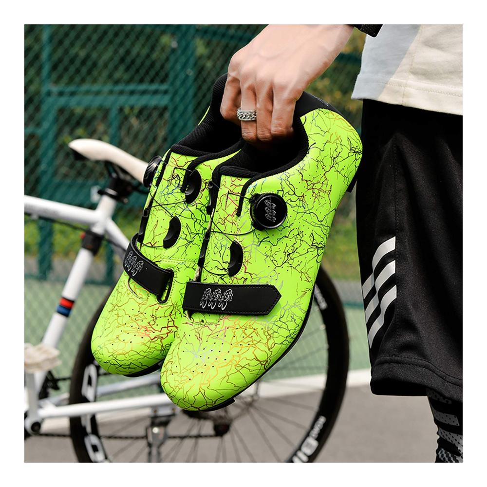 Rennradschuhe Herren - Leichte Kohlefaser-Schuhe mit Anti-Rutsch-Sohle und Reflektierenden Streifen