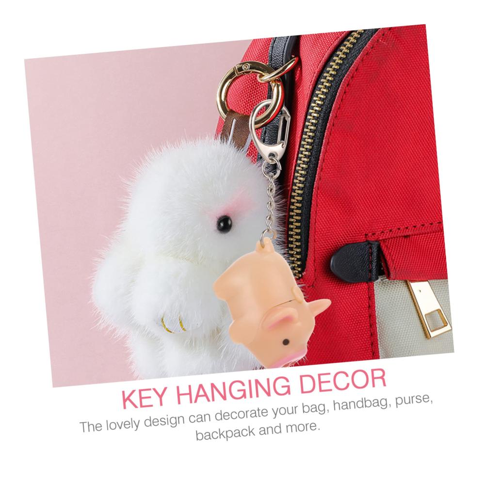 Schmuck-Sets 6er-Pack LED-Schlüsselanhänger mit Taschenlampe - Tiermotive für Geldbörse Handtasche und Kinder - Praktische Kunststoff-Anhänger