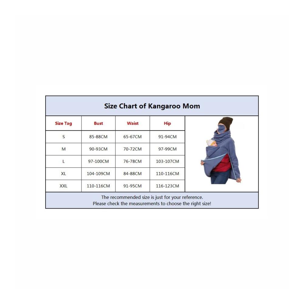 3-in-1 Tragejacke für Mama und Baby - Damen Langarm Umstandsjacke mit Kapuze und Kängurutasche - Warme Tragepullover mit Babyeinsatz