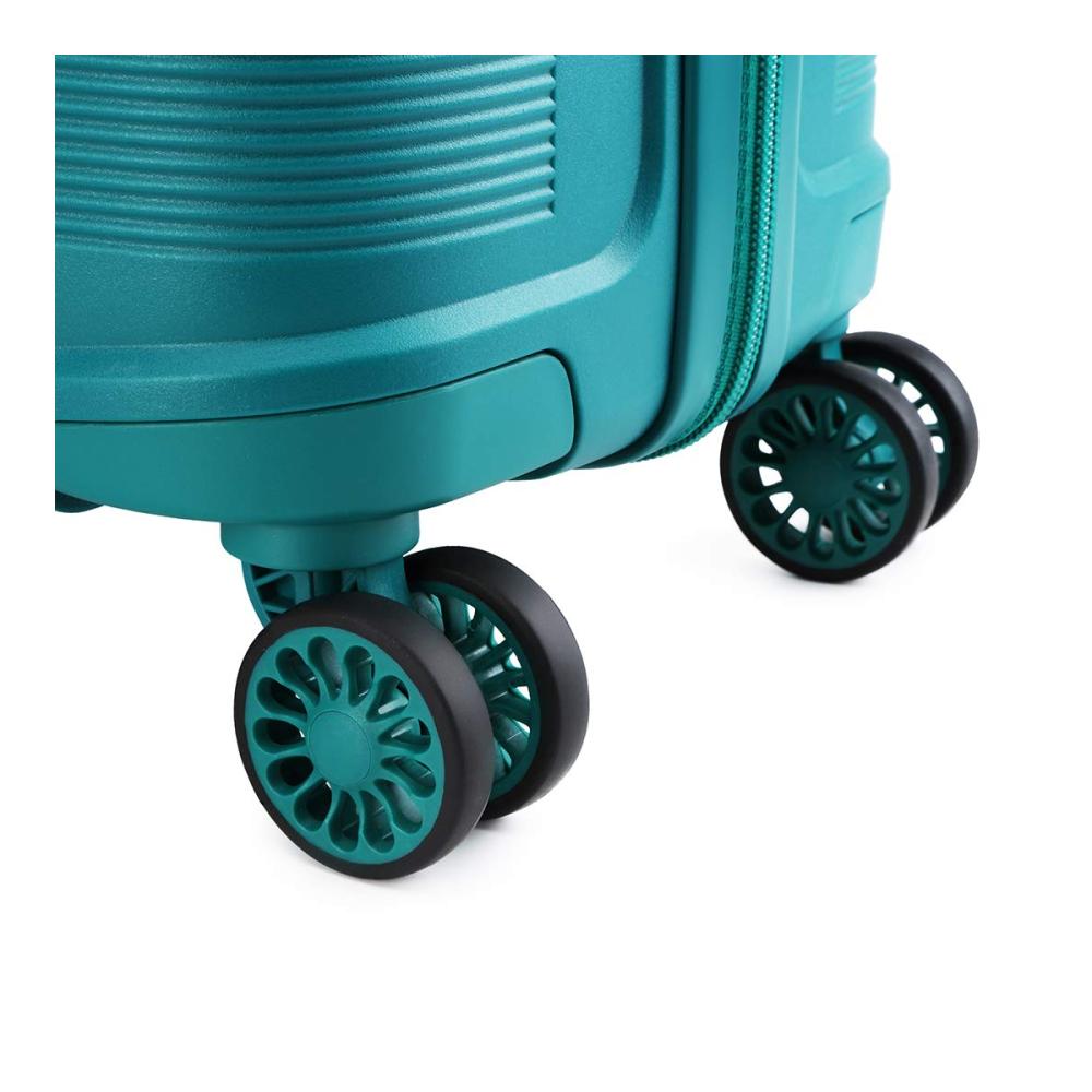 Hartschalen-Koffer 65 cm 65 Liter Türkis - Reisekoffer mit 8 Rollen TSA-Schloss