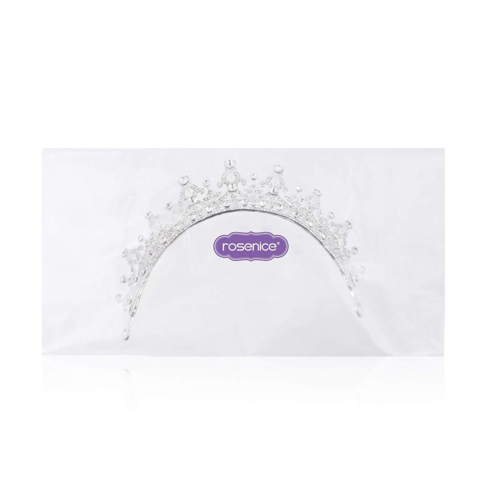 ROSENICE Hochzeit Diadem - Elegante Braut Tiara mit Strass Haarreifen in Silber für die perfekte Hochzeitsfrisur