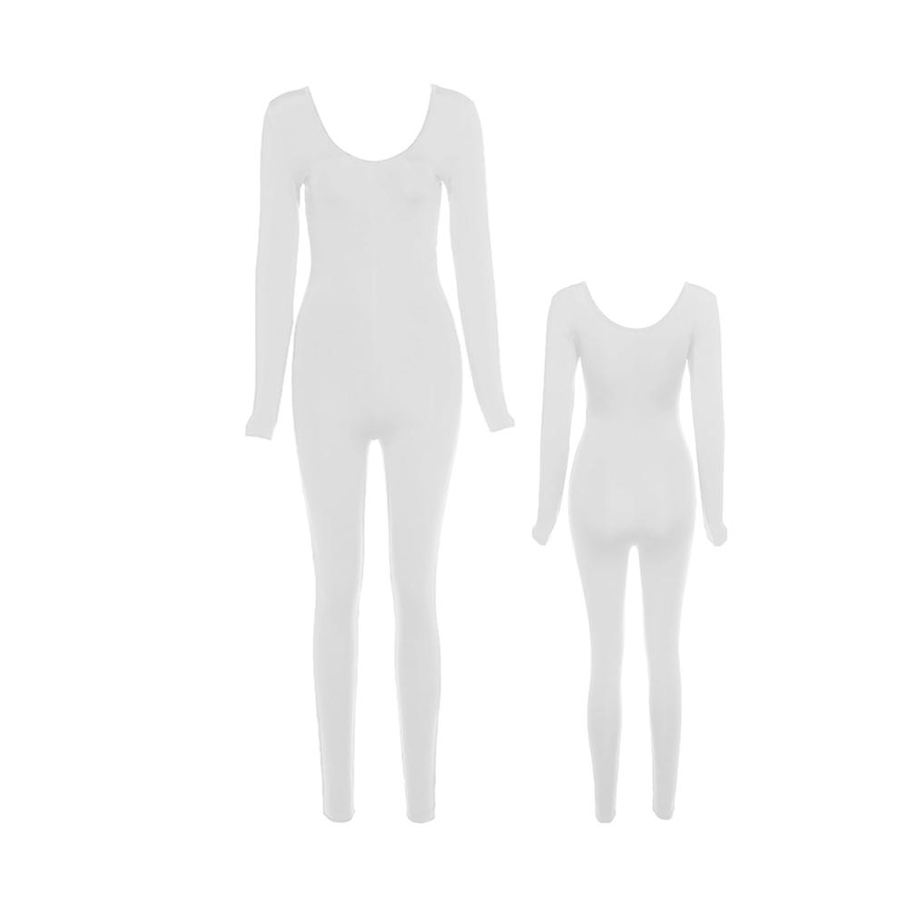 Langarm-Jumpsuit Damen Winterfitness Overall mit niedrigem Kragen hoher Taille und Yoga-Design