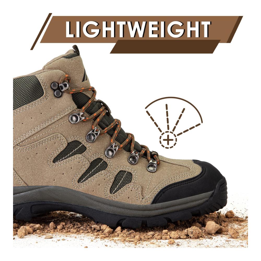 CC-Los Herren Trekking- und Wanderschuhe Wasserdicht Schnürsenkellos und Leicht für Ganztägigen Komfort