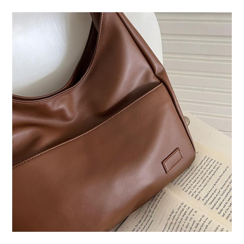 Damen Vintage Hobo Bag - Stilvolle PU Leder Umhängetasche mit Großer Kapazität für Herbst und Winter
