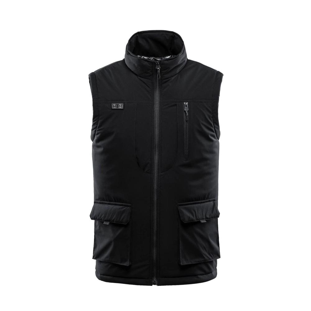 Ärmellose Bodywarmer Jacke - Winddichte Weste für Allerheiligen-Wandern Schwarz (Größe L