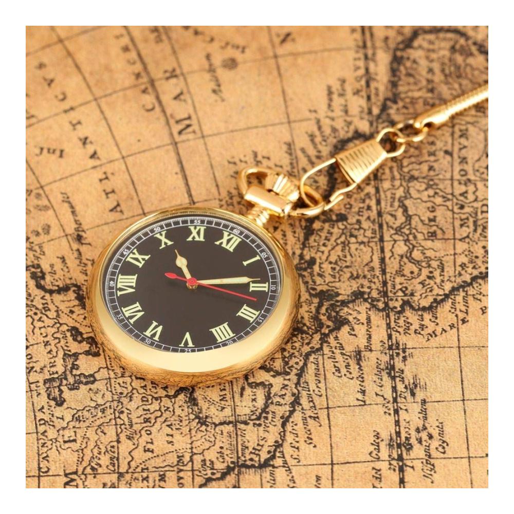 MASKIS Luxus Taschenuhr Automatische mechanische Uhr mit leuchtenden Ziffern und stilvoller Modekette