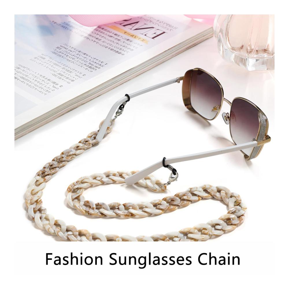 3er Set Acryl Brillenketten Wasserfestes Sonnenbrillenband | Anti-Drop Sunglass Straps für Sport- und Lesebrillen