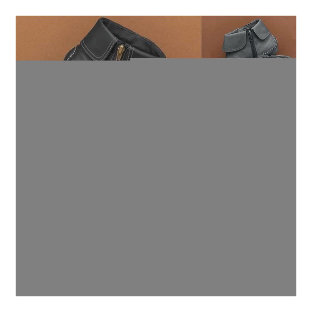 Damen-Stiefel mit Flachem Absatz und Leder bequeme Stiefeletten mit Unterstützung des Fußgewölbes Arch Support Sneakers – Größenvarianten verfügbar