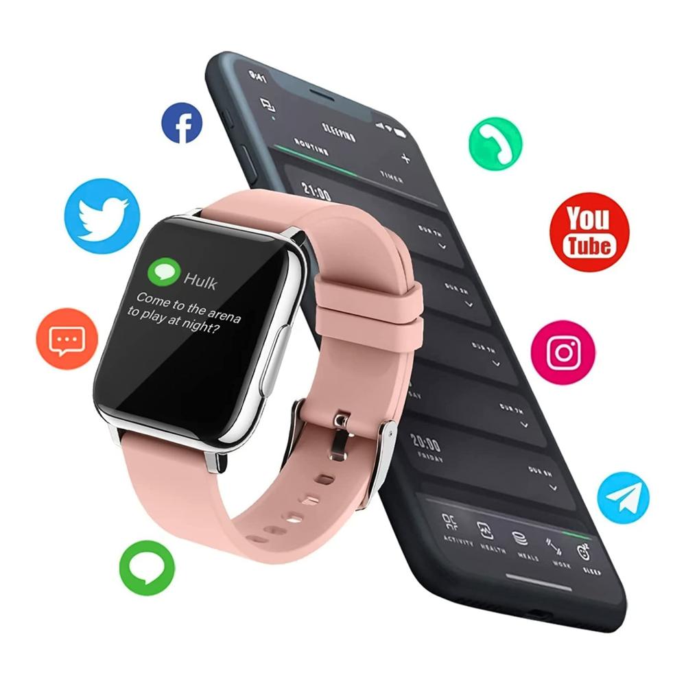 Fashion Smartwatches YIUTERA - IP67 Wasserdichte Smartwatch mit 155 Zoll Display Blutdruckmessung Herzfrequenz Schlafmonitor Sportuhr und Schrittzähler - Für Damen und Herren im Trend