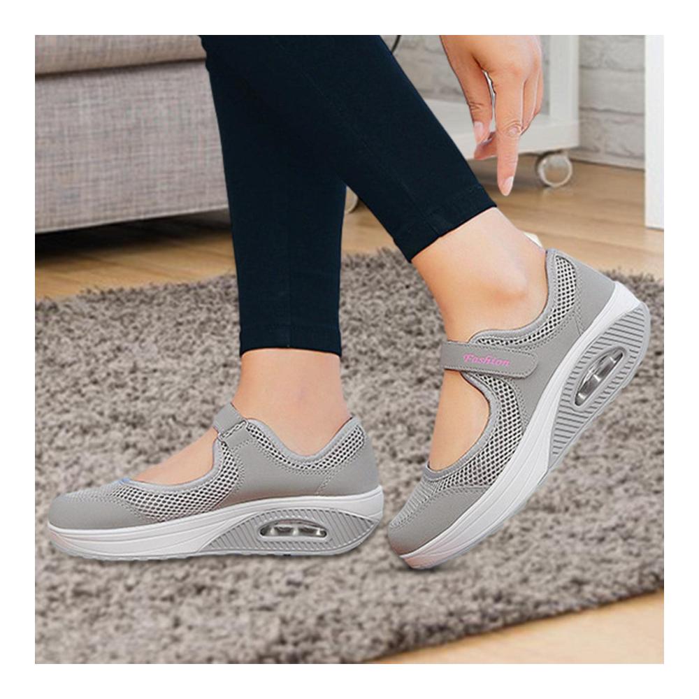 Orthopädische Damen Sneaker Bequeme Luftpolsterschuhe mit Dicker Sohle für Outdoor-Walking und Wandern